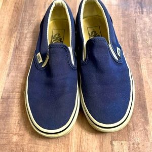 Vans Slip Ons Navy Blue Men 5 or Womens 6.5 GUC